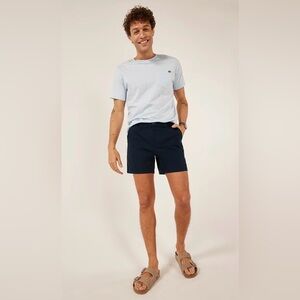 Chubbies Original 5.5” Elastic Waistband Pull On Navy Shorts‎ Preppy